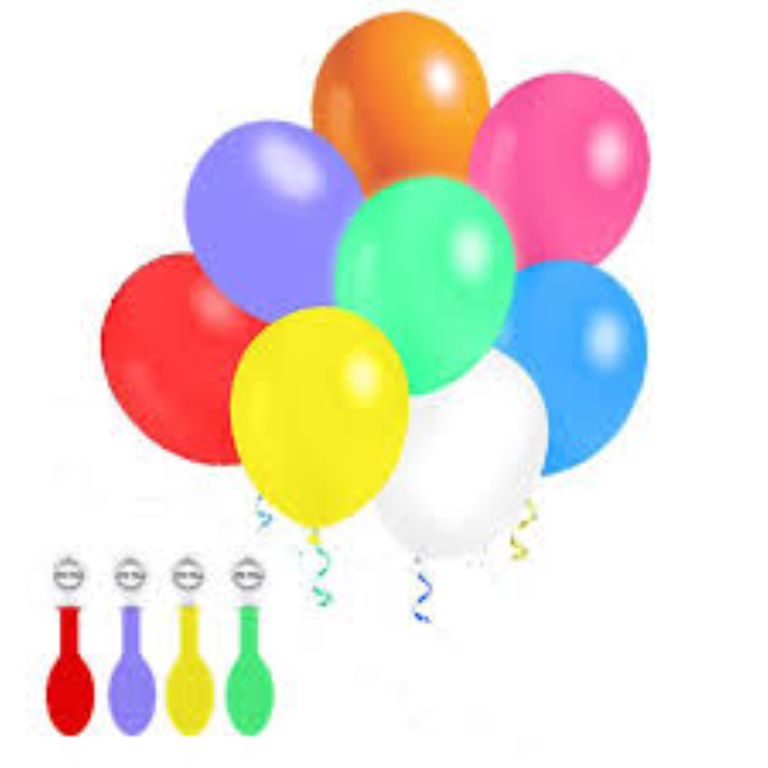 LIGHT UP BALLOONS 5PCS SINGLE COLOUR
